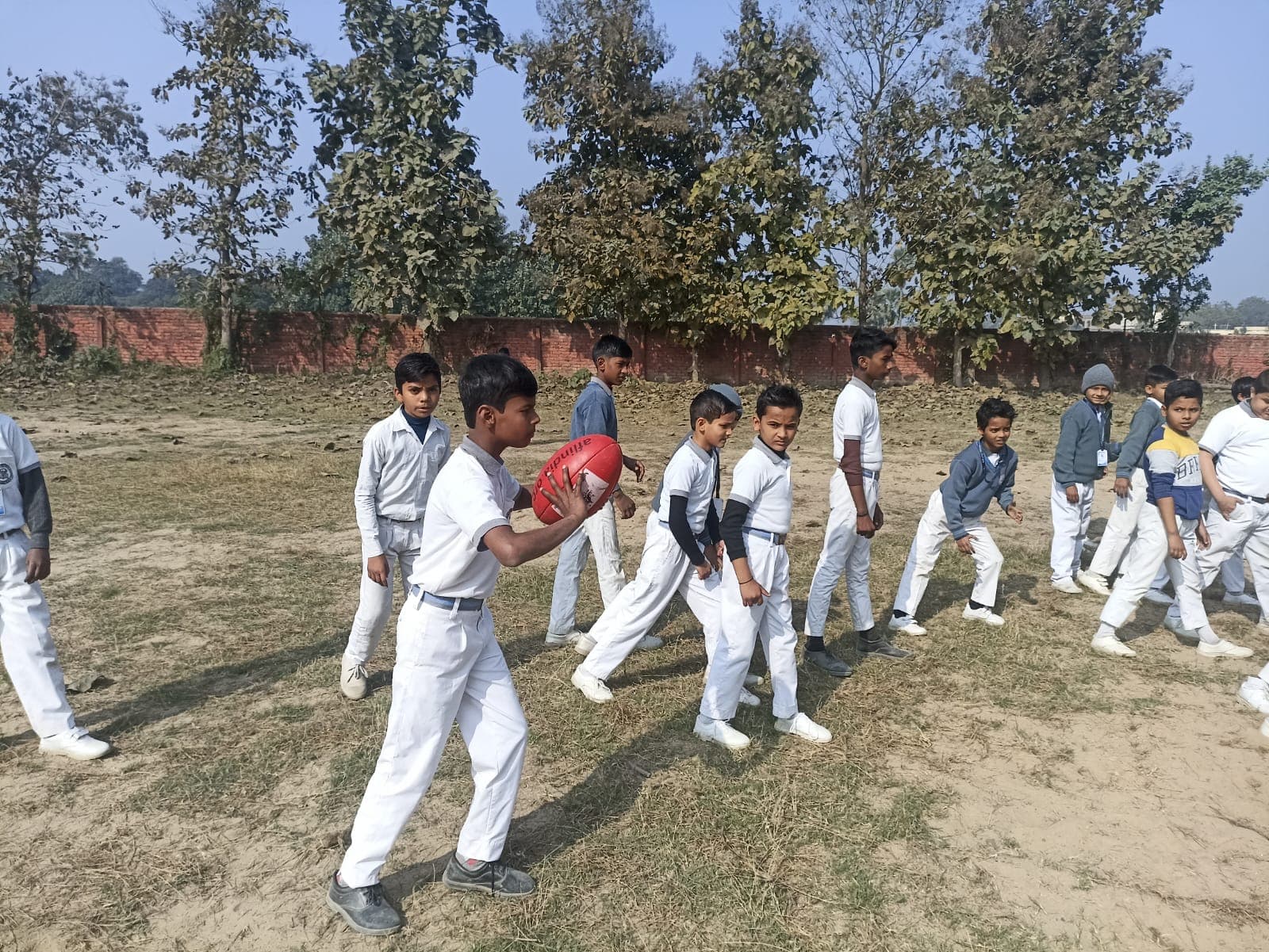 Students playing sports